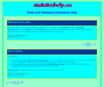 Statisticshelp.us(Online statistics help for students) Screenshot