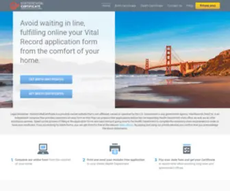 StatisticVitalcertificate.com(Statistic Vital Certificate) Screenshot