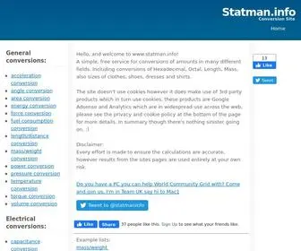 Statman.info(Unit conversion) Screenshot