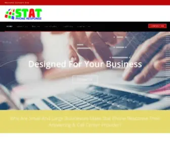 Statphoneresponse.com(Answering service and call center services. Support the top 5 lauguages in the United States) Screenshot