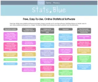 Stats.blue(Online Statistics Suite) Screenshot