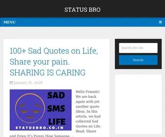 Statusbro.co.in(Status Bro) Screenshot