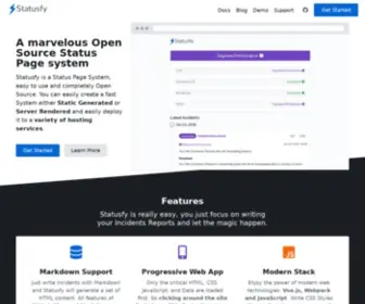 Statusfy.co(A marvelous Open Source Status Page system) Screenshot