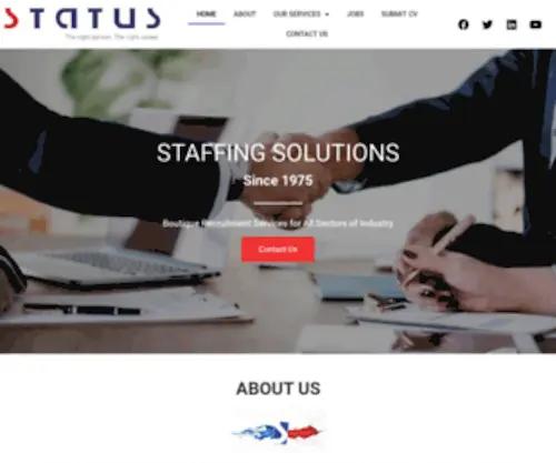 Statusstaffing.com(Staffing Solutions) Screenshot