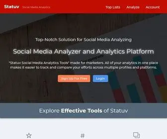 Statuv.com(Social Media Analytics Tools) Screenshot