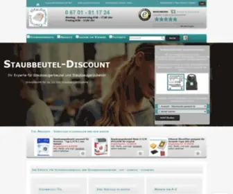 Staubbeutel-Discount.de(Ihr Experte für Staubsaugerbeutel) Screenshot