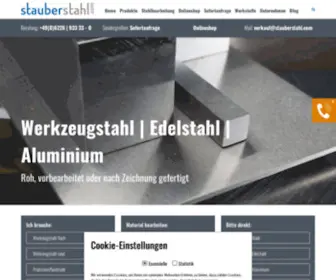 Stauberstahl.com(Werkzeugstahl, Edelstahl, Aluminium bei Stauberstahl) Screenshot