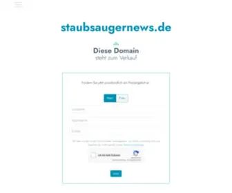 Staubsaugernews.de(Der Domainname steht zum Verkauf) Screenshot