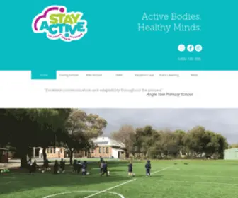 Stayactive.com.au(High quality sports programs for children aged 2) Screenshot