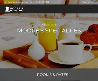 Stayatmoores.com(Moore's Specialties) Screenshot