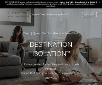 Staydalexander.com(Flexible Isolation Retreats to work and live) Screenshot