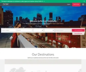 Stayfareast.com(Far East Hospitality) Screenshot