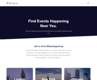 Stayhappening.com(Explore Events & Activities Happening Near You) Screenshot