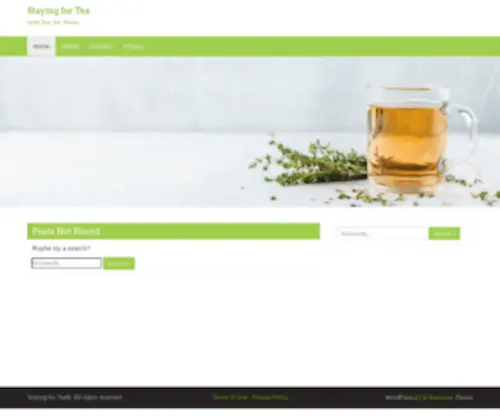 Stayingfortea.org(Staying for Tea) Screenshot
