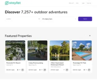 Staylist.com(Innovative Campground Management Software Suite) Screenshot