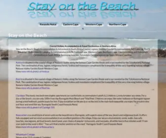 Stayonthebeach.co.za(Stay on the Beach Accommodation Adventure South Africa Coast Holidays) Screenshot