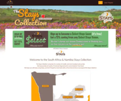 Stays.co.za(Accommodation in South Africa & Namibia) Screenshot