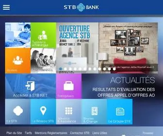 STB.com.tn(Bienvenue à la Société Tunisienne de Banque) Screenshot