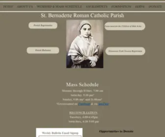 Stbernadette.org(St Bernadette Parish) Screenshot