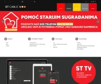 Stcable.net(Vodeći distributer kablovske televizije i jedan od vodećih internet provajdera u Vojvodini) Screenshot