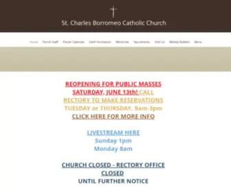 STCbparish.org(Charles Borromeo Parish) Screenshot