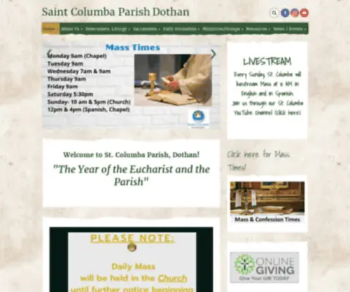 Stcolumbacatholic.com(Columba Catholic Church) Screenshot