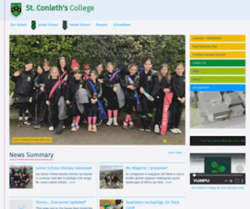 Stconleths.ie(Small enough to care) Screenshot