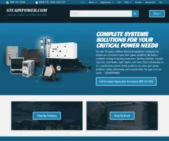 Steadypower.com(Electrical Equipment & Power Supply Needs) Screenshot