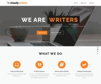 Steadywriters.com(Get Steady Content For Your Business) Screenshot