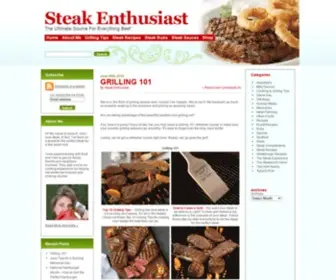 Steak-Enthusiast.com(Steak recipes) Screenshot
