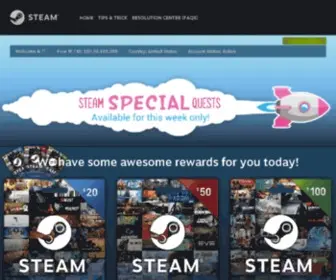 Steam-Wallet.co(Dit domein kan te koop zijn) Screenshot