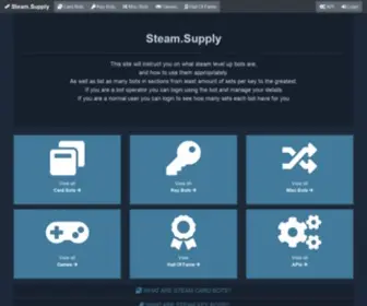 Steam.supply(A list of bots for your Steam leveling) Screenshot