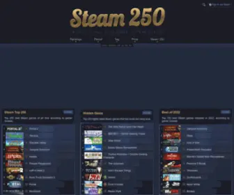 Steam250.com(Helping you find good games on steam) Screenshot