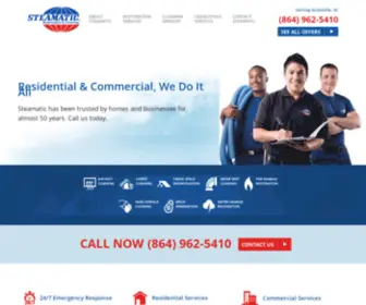 Steamaticsc.com(Restoration and Cleaning by Steamatic of Greenville for Water Damage) Screenshot