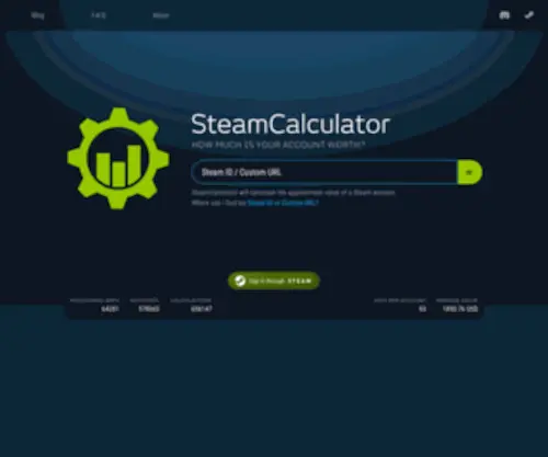Steamcalculator.com(How much is your Steam account worth) Screenshot