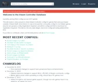 Steamcontrollerdb.com(Steam Controller Database) Screenshot