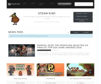Steamkiwi.com(Personalised Steam News and Tools) Screenshot