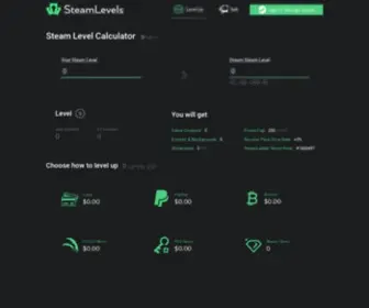 Steamlevels.com(Fast Level Up Service) Screenshot