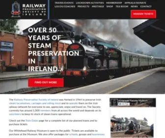 Steamtrainsireland.com(Railway Preservation Society of Ireland) Screenshot