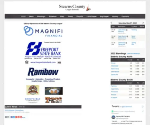 Stearnscountybaseball.org(Stearns County League) Screenshot