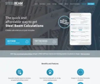 Steelbeamcalculator.co.uk(Steel Beam Calculator) Screenshot