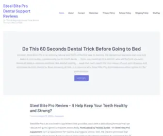 Steelbiteproreviews.org(Steel Bite Pro Dental Support Reviews) Screenshot