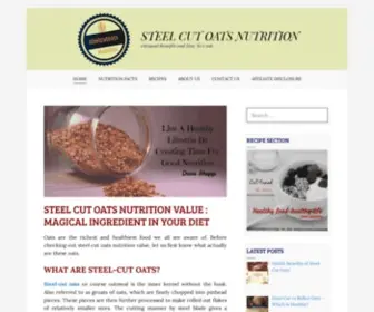 Steelcutoatsnutrition.com(Steel cut oats nutrition value) Screenshot