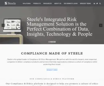 SteeleGlobal.com(Steele’s Integrated Risk Management platform) Screenshot