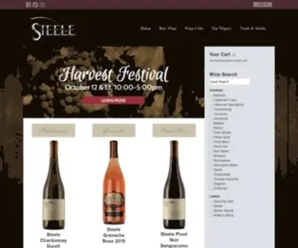 Steelewines.com(Steele Wines and Tasting Room) Screenshot