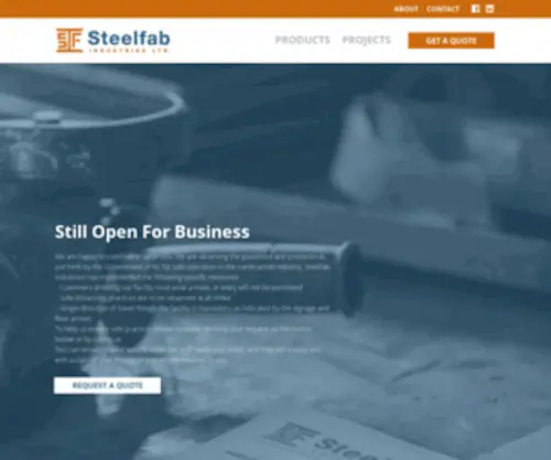 Steelfabindustries.com(Steelfab Industries Ltd) Screenshot