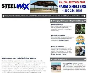 Steelmaxbuildings.com(Steelmax metal building manufacturers) Screenshot