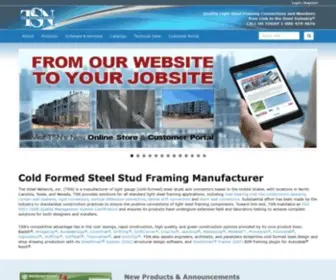 Steelnetwork.com(Light Steel Framing Studs & Connectors) Screenshot