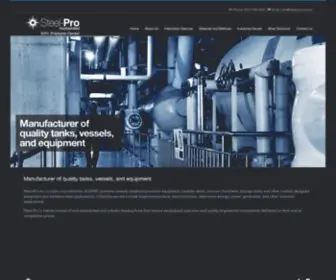 Steelprousa.com(Stainless Steel Tanks Manufacturer) Screenshot