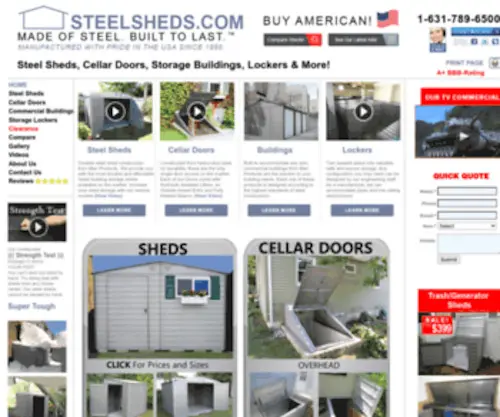 Steelsheds.com(Steelsheds) Screenshot